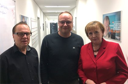 Oliver Welke, Merkel-Double Ursula, Jochen Florstedt Oliver Welke, Merkel-Double Ursula, Jochen Florstedt